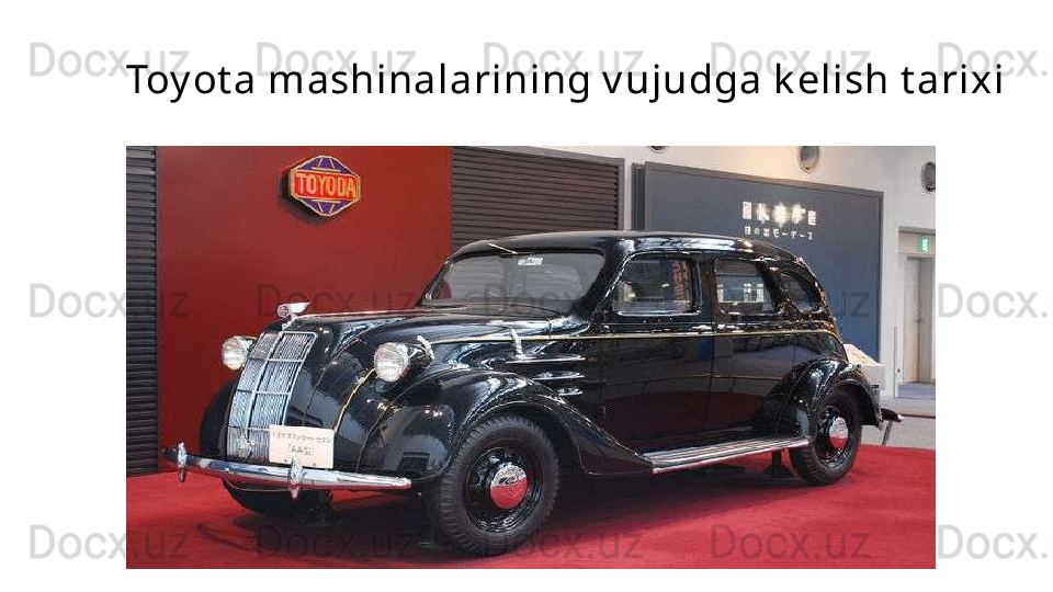 Toy ot a mashinalarining v ujudga k elish t arixi