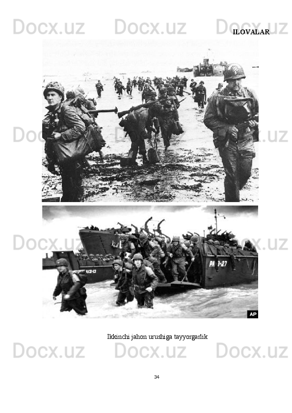                                                                                                     ILOVALAR
                      
                                      Ikkinchi jahon urushiga tayyorgarlik
34 