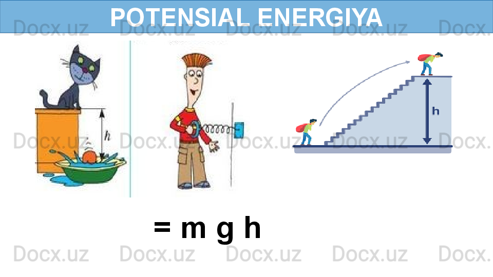 POTENSIAL ENERGIYA
= m g h   