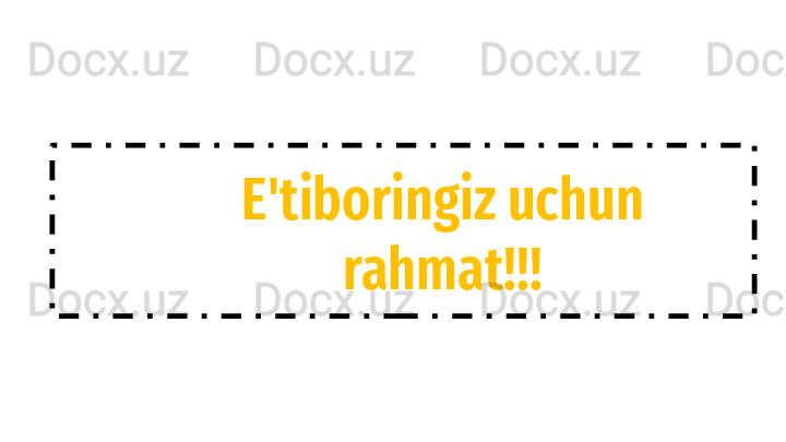 E'tiboringiz uchun 
rahmat!!!