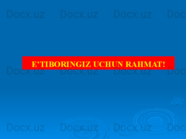 E’TIBORINGIZ UCHUN RAHMAT! 