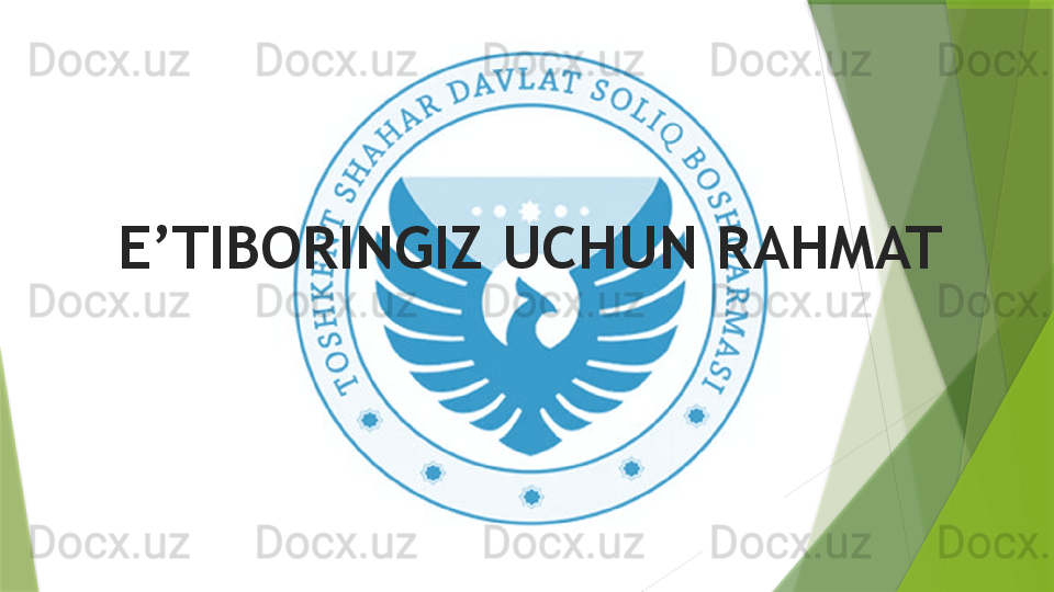 E’TIBORINGIZ UCHUN RAHMAT                 