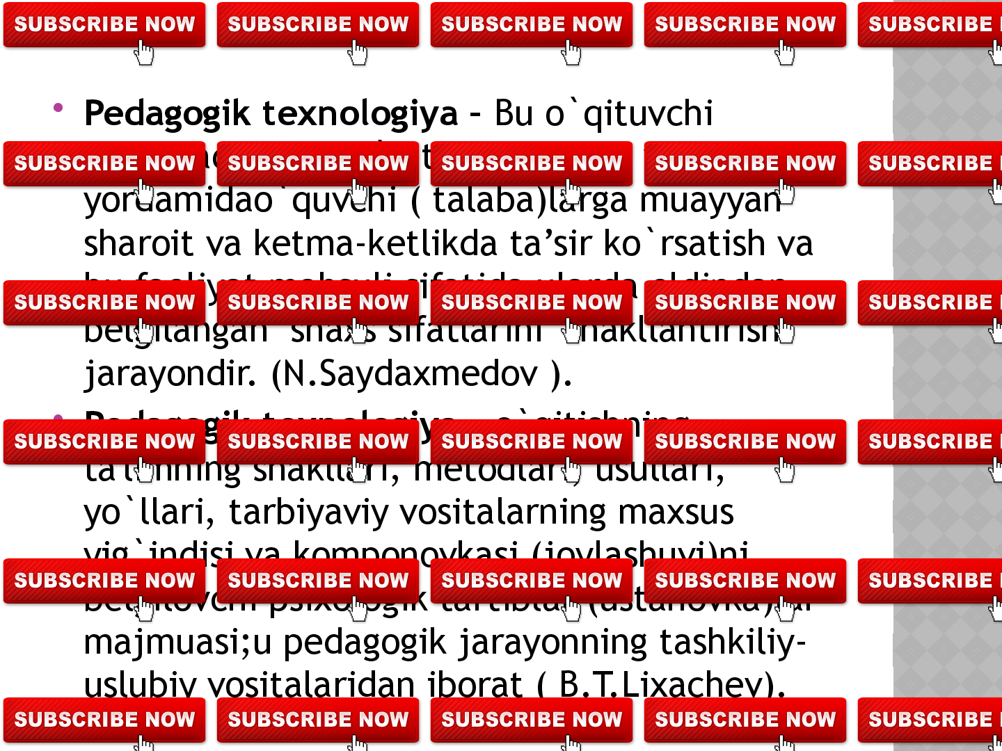 Пинборт техникаси
Инглизча  pin -махкамлаш, bord- доска 
сўзларидан олинган.
Муаммони  ал  илишга оид фикрларни ҳ қ
тизимлаштириш ва гру лашни амалга 	
ҳ
ошириш,уюшган  олда ягона ёки аксинча 	
ҳ
арама- арши позицияни шакллантиришга 	
қ қ
имкон беради.