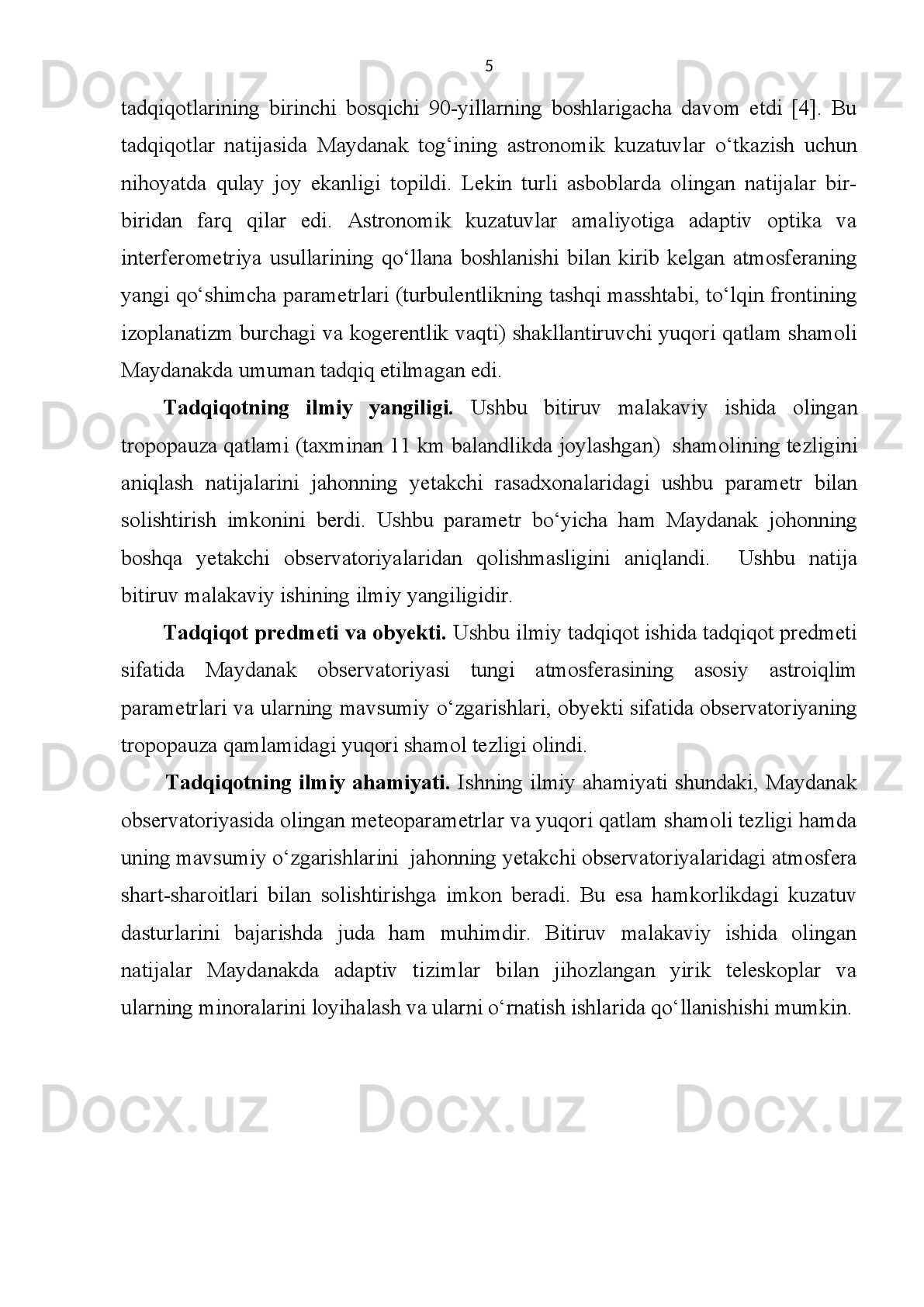 2.9-rasm. 200 millibar sathda shamolning tezligi: NCEP ma’lumotlariga ko‘ra 1980-
95 yillarda Maydanak, Paranal va La Silla observatoriyalari ustida yuqori shamol
o‘rtacha oylik qiymatlari. 37