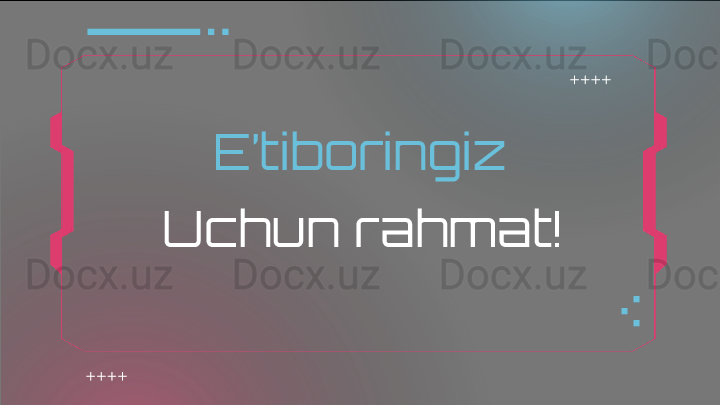 U chun rahmat! E’tiboringiz