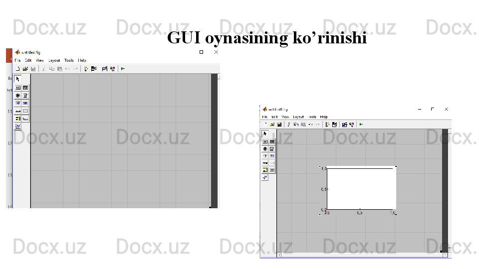 GUI oynasining ko’rinishi