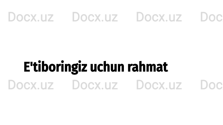 E'tiboringiz uchun rahmat 