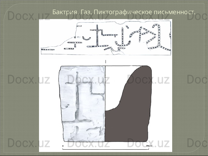Бактрия. Га з .   П иктографи ческое письменност.