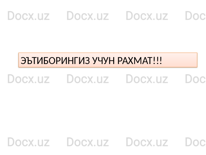 ЭЪТИБОРИНГИЗ УЧУН РАХМАТ!!!