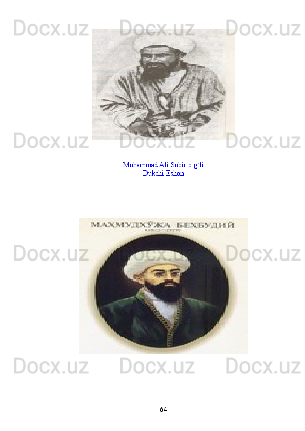Muhammad Ali Sobir о`g`li 
Dukchi Eshon
64 