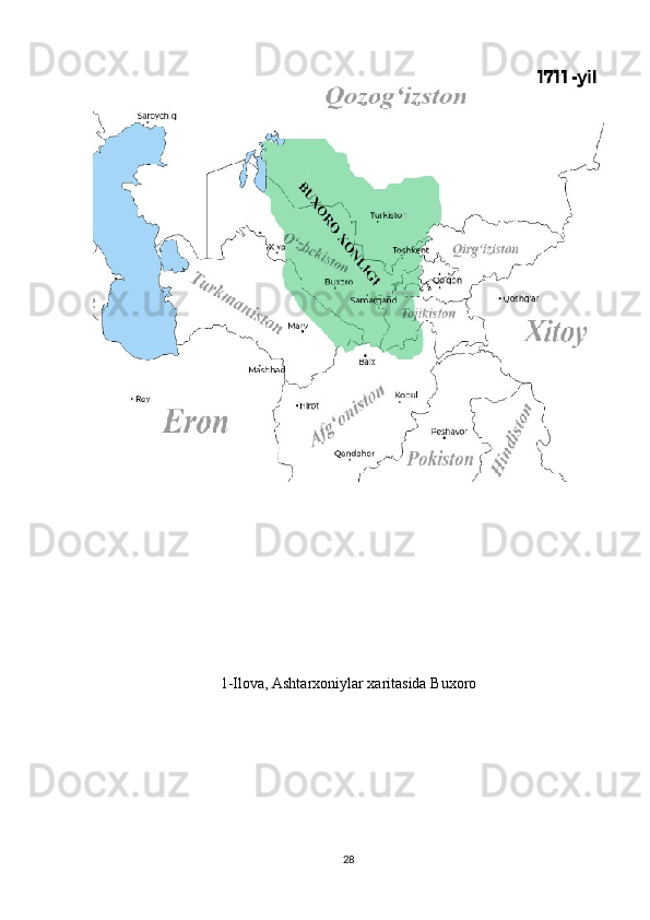 1-Ilova, Ashtarxoniylar xaritasida Buxoro 
28 