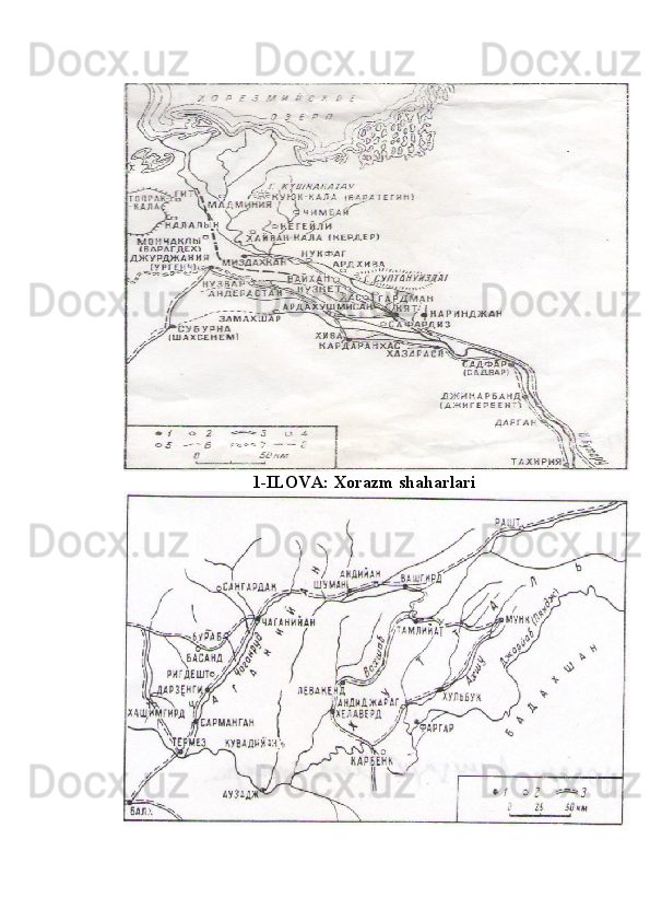 1-ILOVA: Xorazm shaharlari