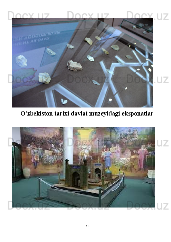 O’zbekiston tarixi davlat muzeyidagi eksponatlar
13