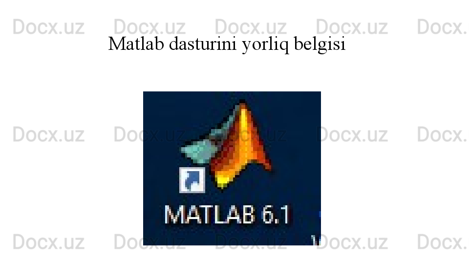 Matlab dasturini yorliq belgisi 