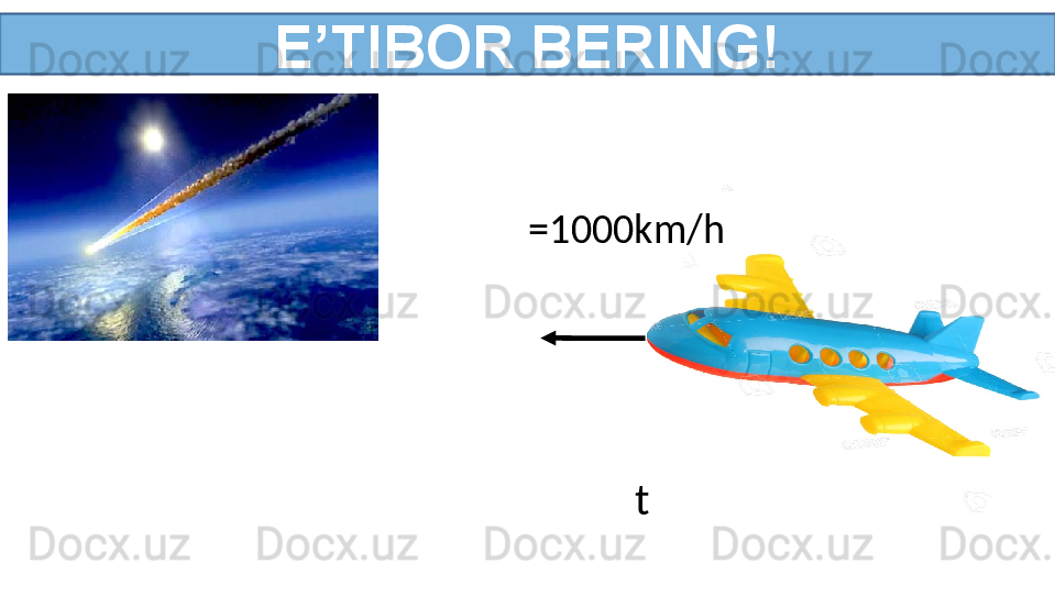 E’TIBOR BERING!
=1000km/h
t  