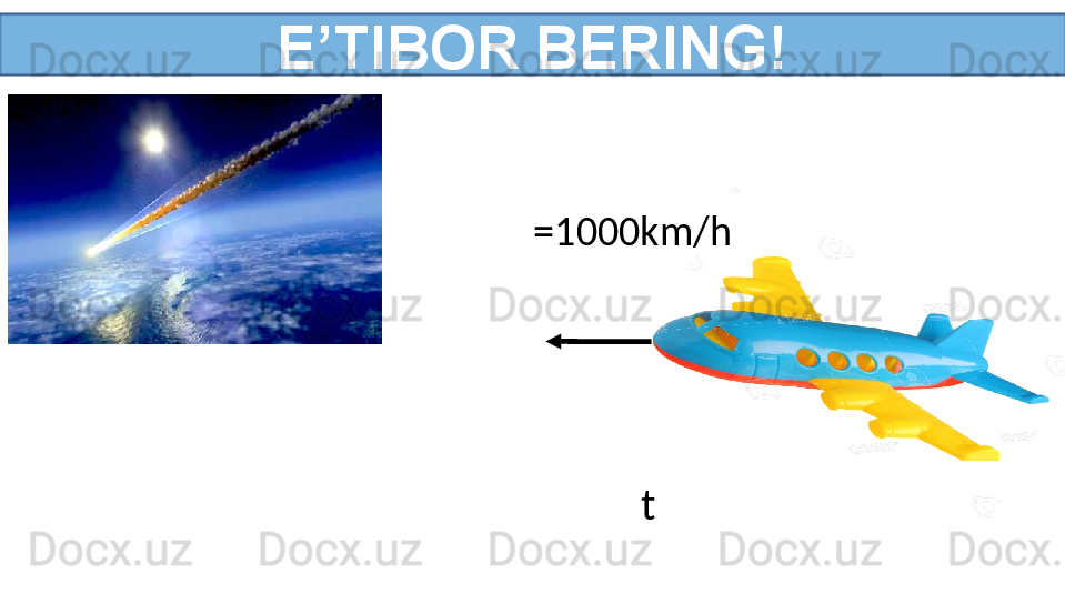 E’TIBOR BERING!
=1000km/h
t