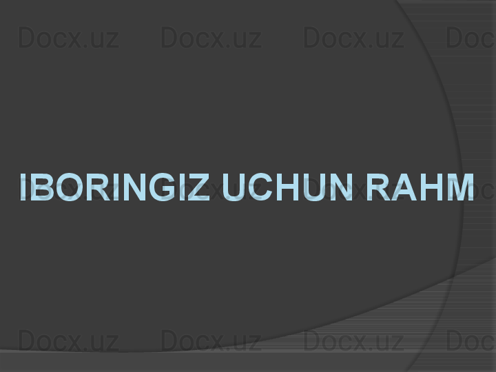 E’TIBORINGIZ UCHUN RAHMAT!