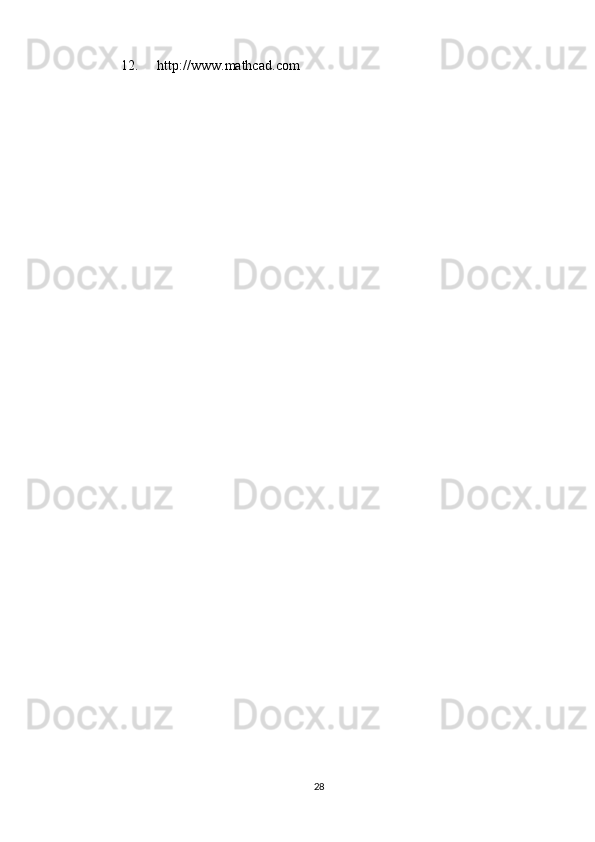 12. http :// www . mathcad . com
28 