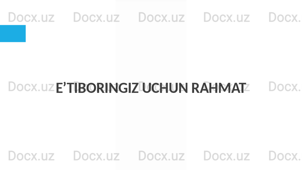 E’TIBORINGIZ UCHUN RAHMAT  