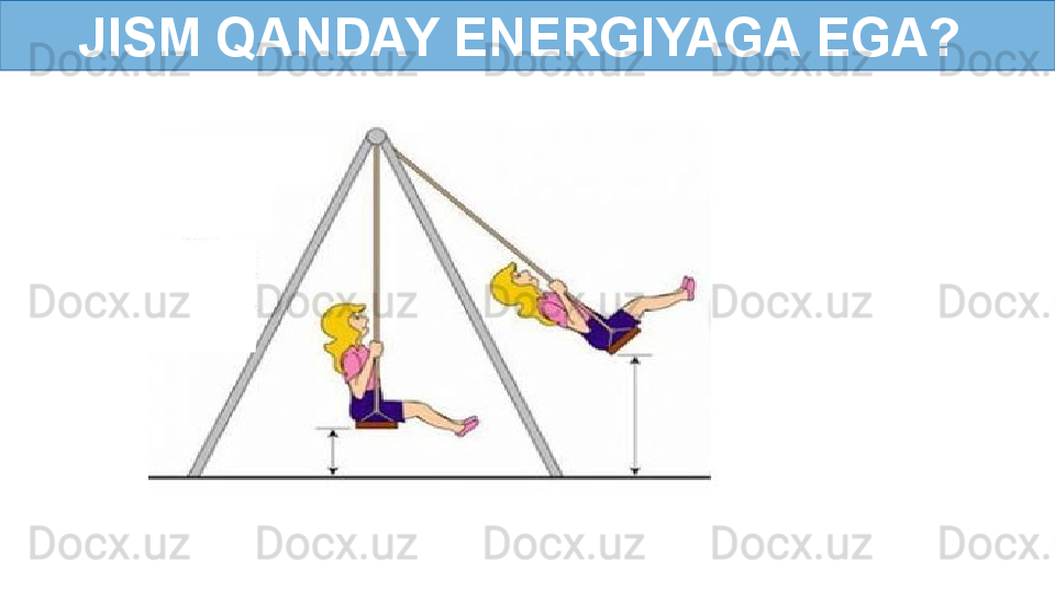 JISM QANDAY ENERGIYAGA EGA?  