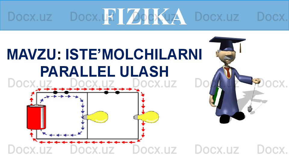 FIZIKA
MAVZU :  ISTE’MOLCHILARNI 
PARALLEL ULASH 