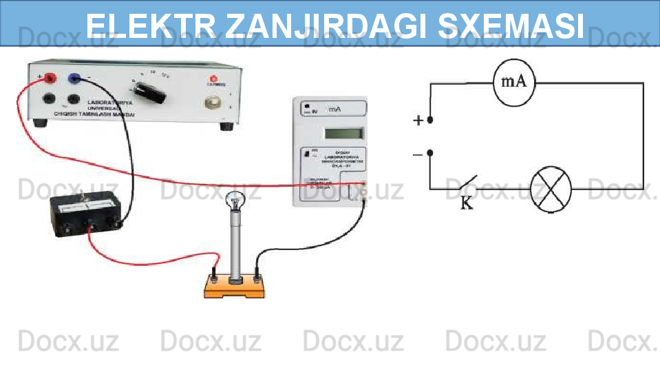   ELEKTR ZANJIRDAGI SXEMASI 