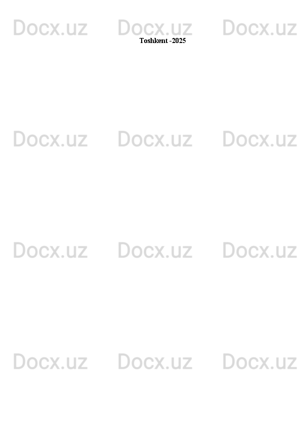   Toshkent  - 2025 