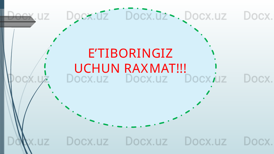 E’ TIBORI NGIZ 
UCHUN  RAX MAT!!!