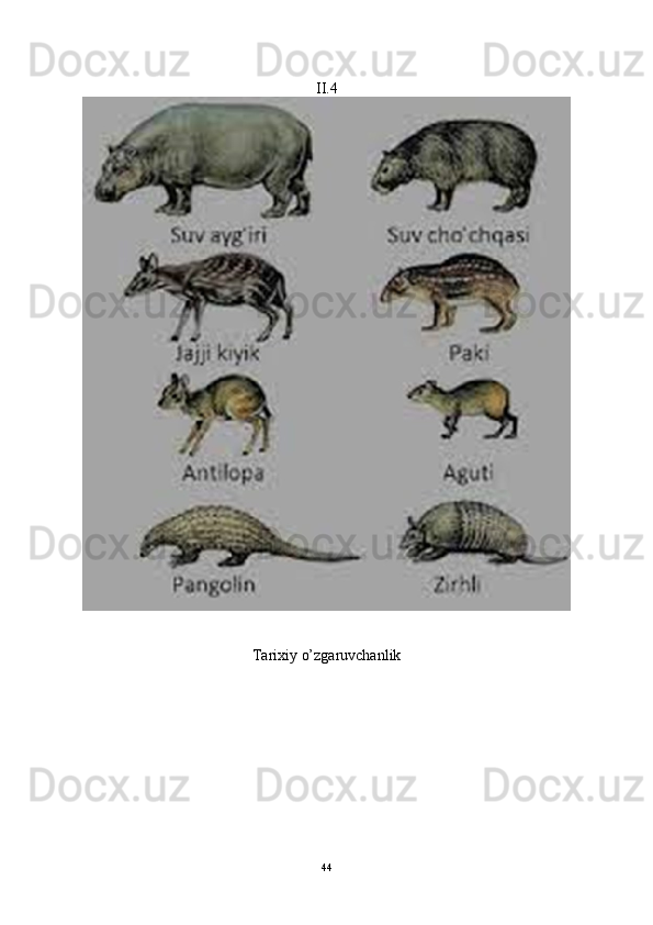 II.4
Tarixiy o’zgaruvchanlik
44 