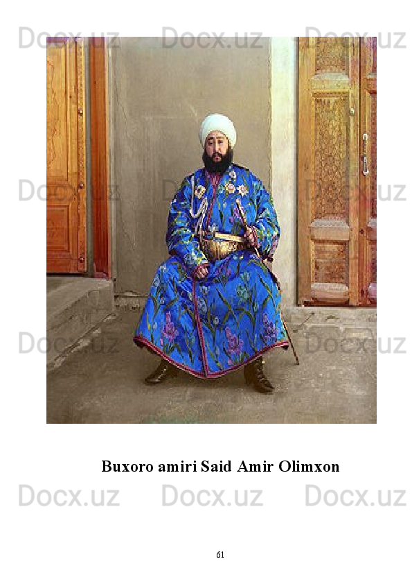 Buxoro amiri Said Amir Olimxon
61 