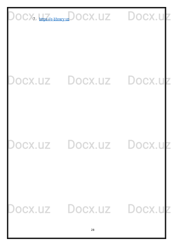 7. https://e-library.uz     
28