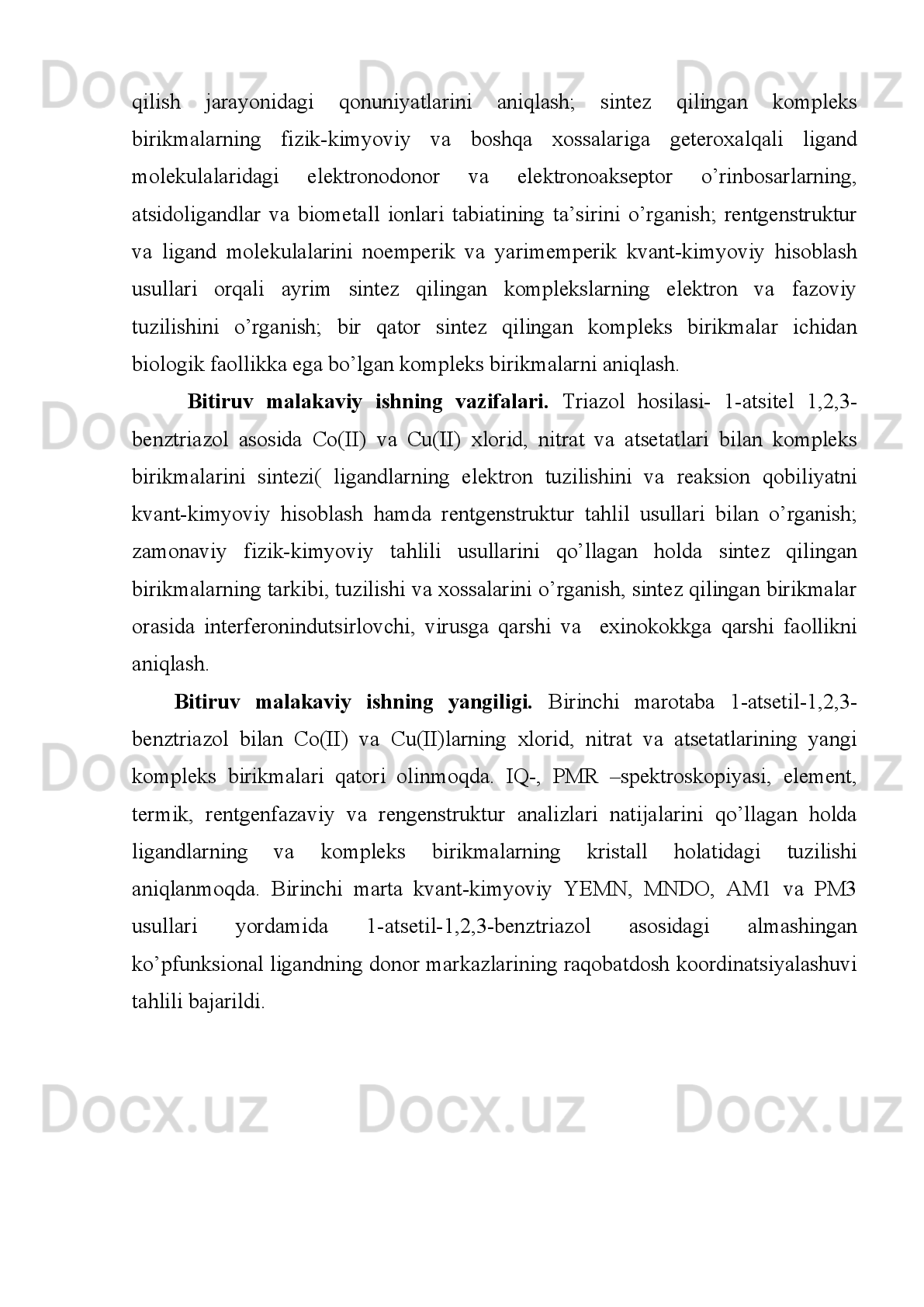 20.  Чарушин   В.Н.   Химия   в   борьбе   с   инфекционными   заболеваниями   //
Соросовский образовательный журнал. 2000.-№1.-С.49.
21.  Грушко   Я.М.   Вредные   органические   соединения   в   промышленных
выбросах в атмосферу. Справочник.- Л.: Химия, 1986.- 207 с.
22.  Пожарский   А.Ф.   Гетероциклические   соединения   в   биологии   и
медицине // Соросовский образовательный журнал. 1996.-№3.-С.56.
23.  Крисс Е.Е., Волченскова И.И., Григорьева А.С. и др. Координационные
соединения металлов в медицине. -Киев: Наукова думка, 1986.-320 с.
24.  Уильямс Д. Металлы жизни.-М.: Мир, 1975.-236 с.
25.  Биологические   аспекты   координациооной   химии./Под   ред.
Яцимирского К.Б.-Киев: Наукова думка, 1979.-266 с.
26.  Азизов М.А. О комплексных соединениях некоторых микроэлементов с
биологически активными веществами.-Ташкент: Медицина, 1969.-200 с.
27.  Парпиев   Н.А.,   Кушакбаев   А.,   Азизов   М.А.   Координационные
соединения металлов с лекарственными веществами.-Ташкент: Фан, 1982.-
138 с.
28.  Хакимов   Х.Х.   О   комплексных   соединениях   некоторых   ионов   с
биоактивными   веществами   /   Автореф.   дис...докт.   хим.   наук.-Ташкент,
1972.-52 с.
29.  Кендлин   Дж.,   Тейлор   К.,   Томпсон   Д.   Реакция   координационных
соединений переходных металлов.-М.: Мир, 1970.-392 с.
30.  Виноградов   А.П.   Ванадий   в   организмах.-Л.:   Изд-во   АН   СССР,   1934.-
132с.
31.  Гринкевич   Н.И.,   Ковальский   В,В.,   Грибовская   И.Ф.   Биологическая
роль меди.-М.: Наука, 1970.-333 с.
32.  Войнар   А.О.   Биологическая   роль   микроэлементов   в   организме
животных и человека.-М.:Мир, 1960.-Т.1.-145 с.
33.  Рощин А.В. Ванадий и его соединения.-М.: Медицина, 1968.-121 с.