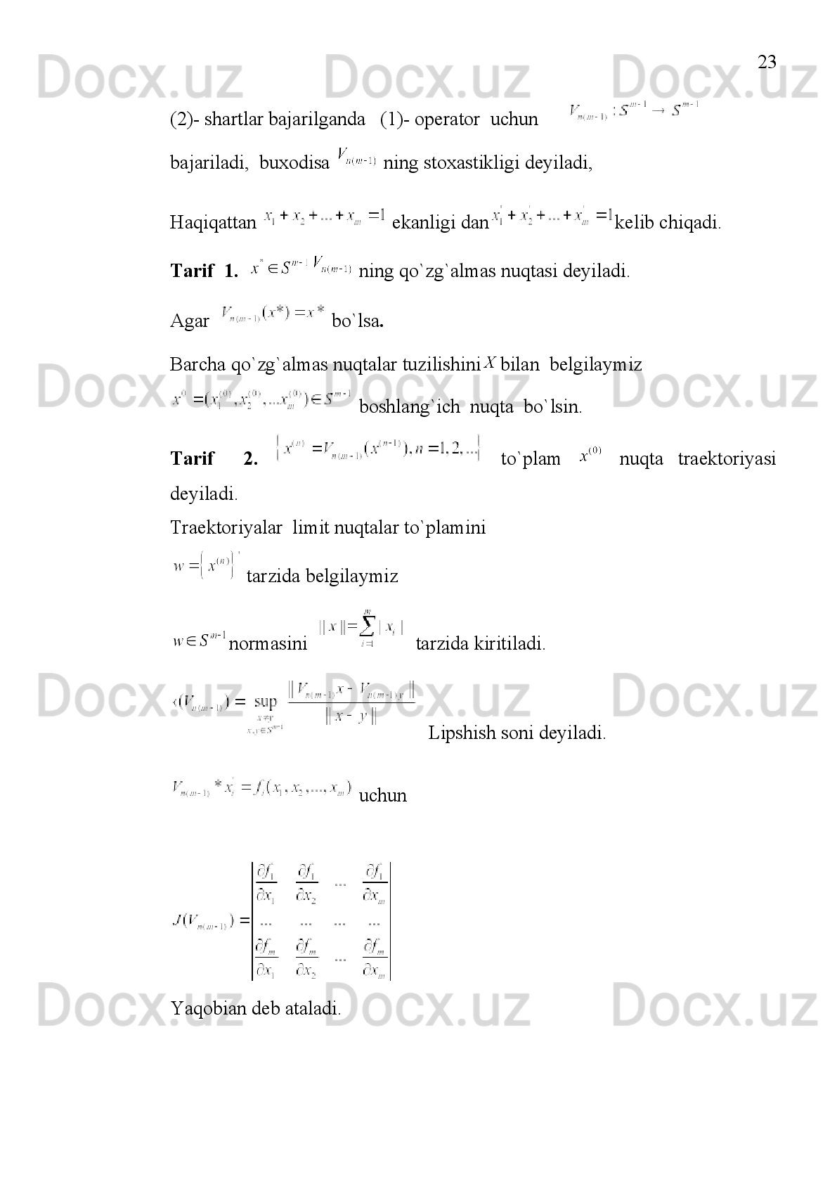 16
Demak yoki xollarda   mavjud   bo ` ladigan   ichki
qo ` zg ` almas   nuqtani   qaraymiz .
2006   yildaXamrayev   Atomonidan  
  bo ` lgan   holdagi  
ko ` rinishidagi   ichki   xarakterlari   o ` rganilmagan .
  uchun bo`lsa, 
      
  deyish mumkin.
Dan  