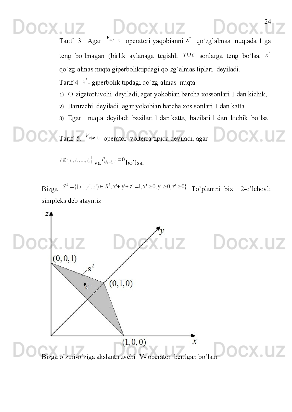 17
demak,
Demak 
  va
Ko`rinishidagi ichki qo`zg`almas nuqta bo`lishi mumkin.
2) 
  xolda 
   
   
   xolni ko`rishqulay. 