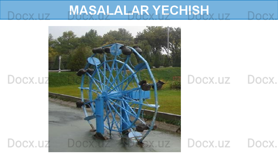 MASALALAR YECHISH 