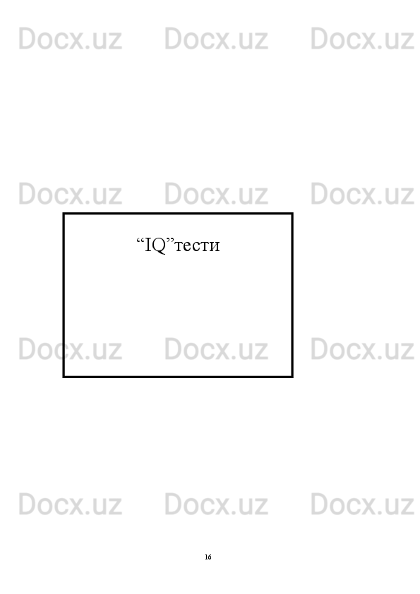 16“ IQ ”тести 