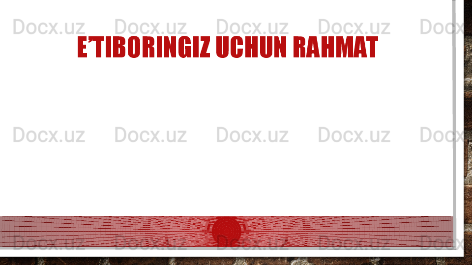 E’TIBORINGIZ UCHUN RAHMAT  