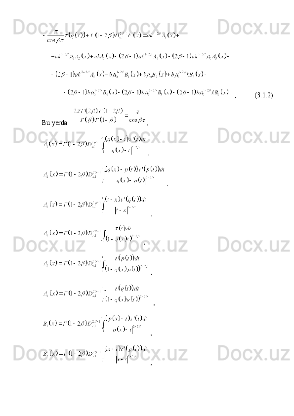 ,           (3.1.2)
Bu yerda    ,
,
,
  ,
 ,
,
  ,
 ,
 ,