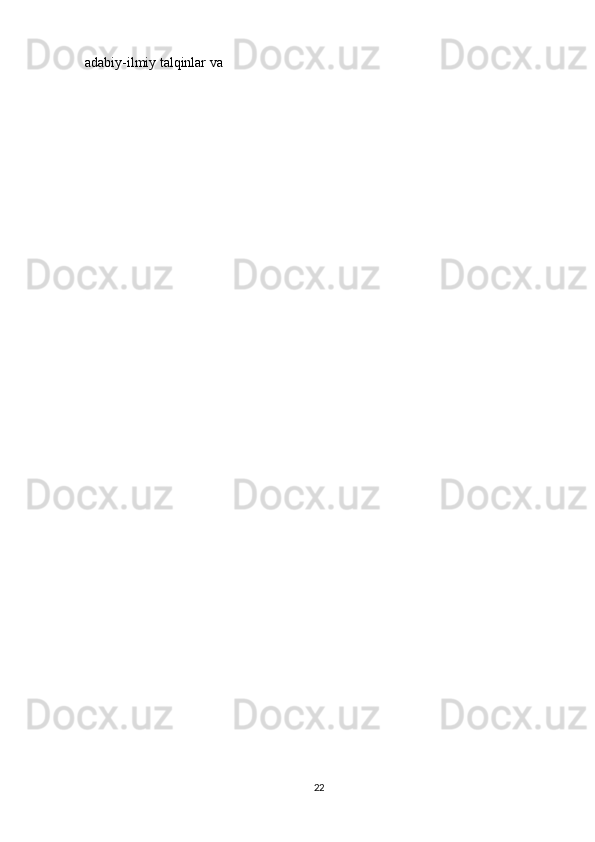 22adabiy -ilmiy   talqinlar   va