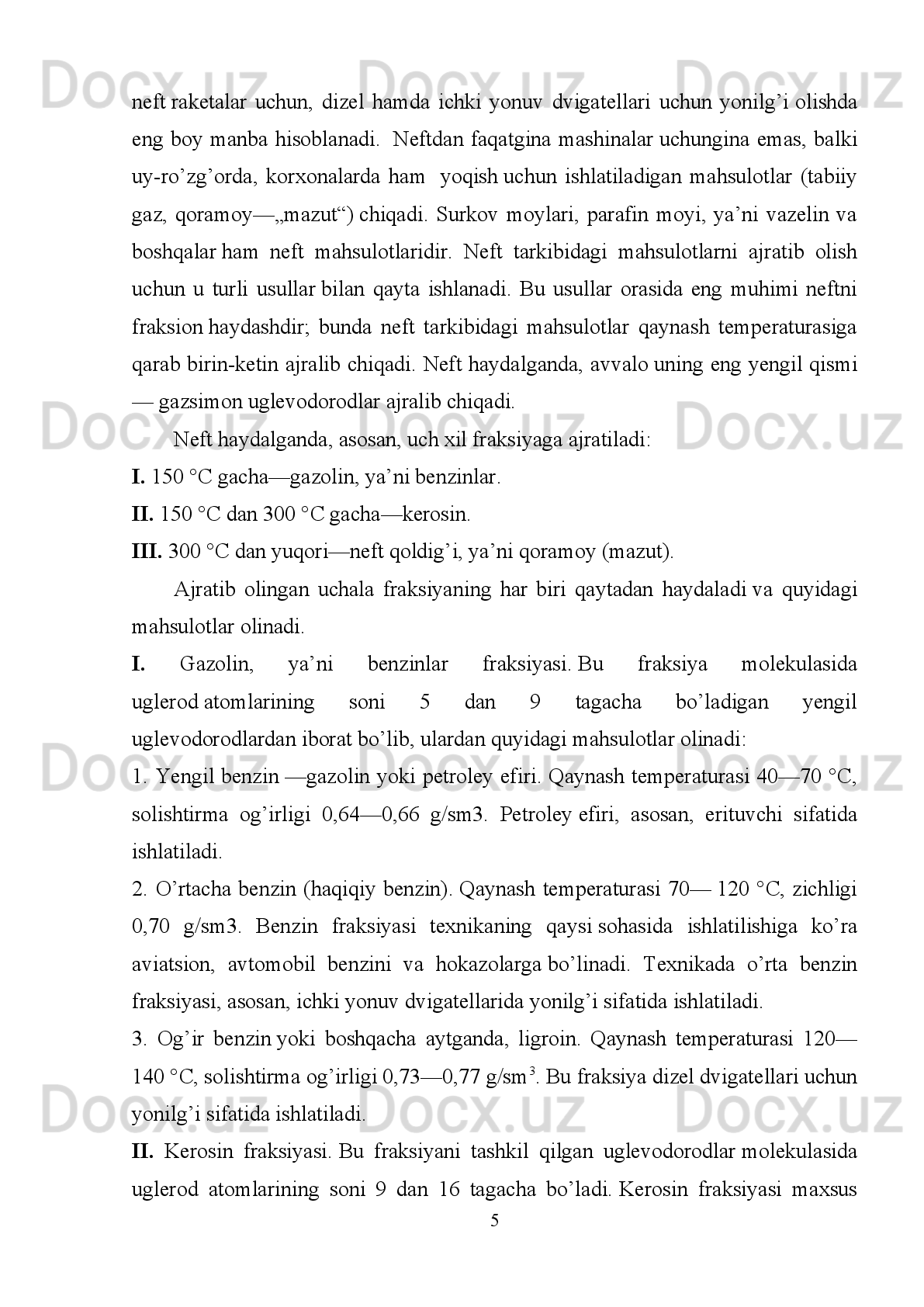 mushkul,   shuning   uchun   uning   tarkibi   aniqlangandan   so’ng   samaradorlikka
to’g’risida   fikr   bildirish   mantiqqa   to’g’ri   keladi.   Masalan,   chiqindi   tarkibida
alyuminiy,   shisha   idishlar,   po’lat,   qog’oz,   plastmassa,   singan   oyna   kabilarning
bo’lishi ulardan ikkinchi marta foydalanish samaradorligini oshiradi.
Aslida   chiqindi   biror   bir   xom   ashyo,   material,   buyum,   mahsulot   yoki
tavarlardan foydalanib, ularning keraksiz qismini chiqarib tashlash natijasida hosil
bo’ladi.   Biroq   hosil   bo’lgan   barcha   chiqindilarni   tashlab   yuborish   yoki   ko’mib
tashlash   ularni   joylashtirishdagi   noto’g’ri   faoliyatdir.   Asosiy   muammo
chiqindilardan ikkilamchi xom ashyo sifatida foydalanishda.
Rivojlangan   mamlakatlarda   chiqindining   katta   qismi   mana   shunday
korxonalarda   yoqiladi,   buning   natijasida   arzon   energiya   ishlab   chiqariladi.
Yaponiyada   1850   ta   axlat   yoqish   korxonasi   mavjud   bo’lib,   ularda   butun   maishiy
chiqindining taxminan 80 foiz qismi yoqiladi.
Shundan   kelib   chiqib,   O’zbekiston   Respublikasi   Vazirlar   Mahkamasi
tomonidan   1999   yilda   qabul   qilingan   “1999-2005   yillarda   O’zbekiston
Respublikasida   atrof-muhitni   muhofaza   qilish   harakat   dasturi   to’g’risida”gi
qarorida   chiqindilarni   ikkinchi   bor   qayta   ishlash,   ko’mish,   yoqish,   havoga
chiqarish   hamda   radiaktiv   chiqindilarni   saqlash   masalalariga   alohida   e’tibor
qaratiladi.   Mazkur   hujjatda  belilangan  vazifalar   hamda  2002  yilda  qabul  qilingan
O’zbekiston Respublikasining “Chiqindilar to’g’risidagi” qonunini amalga oshirish
mexanizmini   takomillashtirish   maqsadida   respublika   miqyosida   ko’plab   ijobiy
ishlar amalga oshmoqda.
26