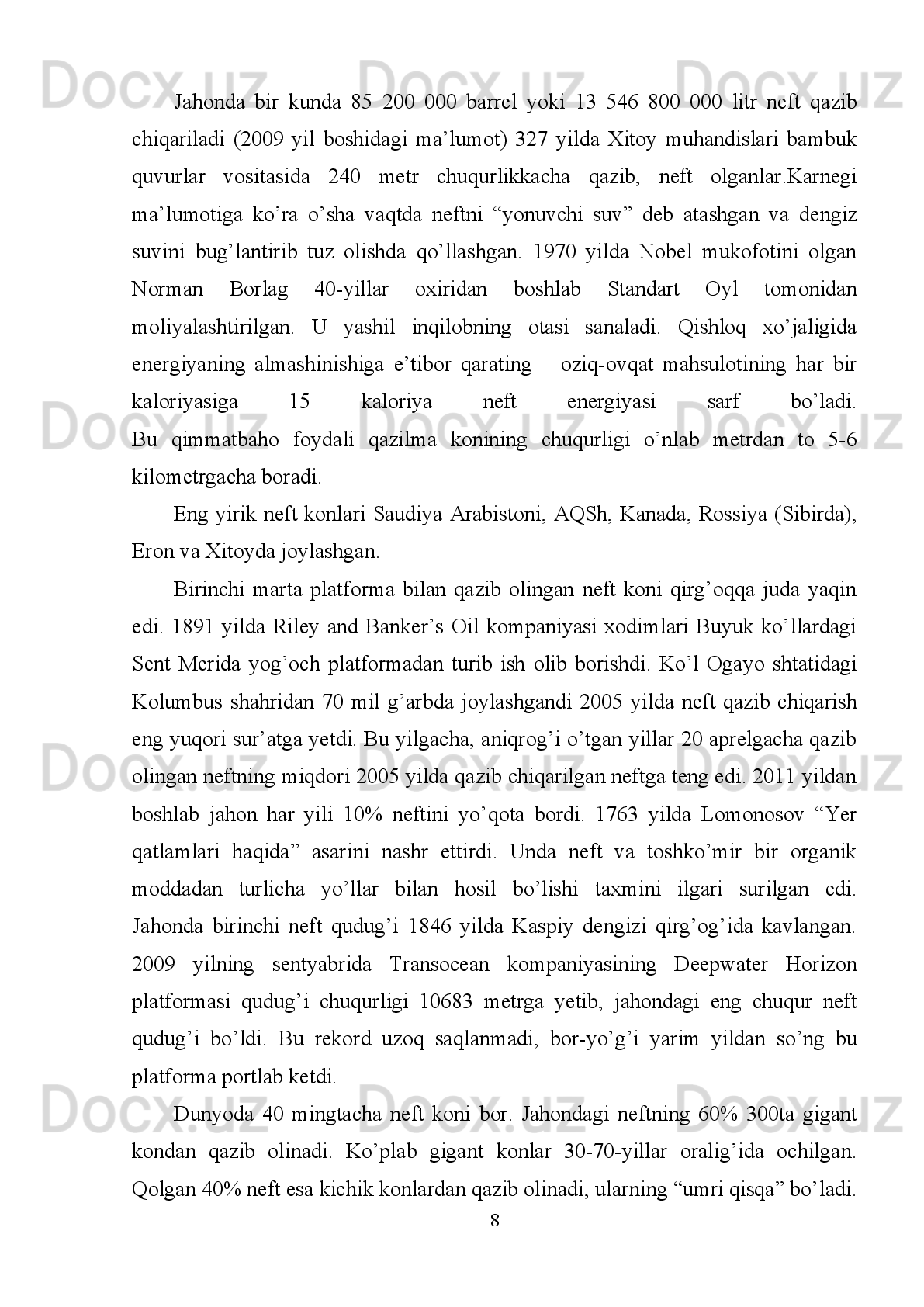 Adabiyotlar ro’yxati
Normativ-huquqiy hujjatlar:
1.O’zbekiston Respublikasi “Chiqindilar to’g’risida” gi qonuni. 2002 yil  
2.  J. Xolmo’minov. “Ekologiya va qonun”. T. Adolat. 2000.
O’zbekiston Respublikasi Prezidenti I.A.Karimov asarlari:
1.  I.A.Karimov. “Vatan sajdagoh kabi muqaddasdir”. T. O’zbekiston. 1996.
2.   I.A.Karimov.   “O’zbekiston   XXI   asr   bo’sag’asida:   xavfsizlikka   tahdid,
barqarorlik shartlari va taraqqiyot kafolatlari”. T. O’zbekiston. 1997.
3. I.A.Karimov. Ma’naviy yuksalish yo’lida. T. O’zbekiston. 1998.
4.   I.A.Karimov.   “O’zbekiston   mustaqillikka   erishish   ostonasida”.   Toshkent.
“O’zbekiston”  nashriyoti .  2011.
Darslik   va   o ’ quv   qo ’ llanmalar :
1.Э.А.Турдыкулов. “Экологическое  образование и воспитание учащихся”. Т.
Укитувчи. 1991.
2. Sh . Otaboyev ,   T . Iskandarov .   “ Kommunal   gigiyena ”.     T .   Ibn   Sino   nomidagi
nashriyot - matbaa   birlashmasi .  1994. 
3. I.Xolliyev, A.Ikromov. “Ekologiya”. T. Mehnat. 2001.
4. A.Ismoilov. “Ekologik ta’lim-tarbiya”. T. O’qituvchi. 1997.
5. A.To’xtayev. “Ekologiya”. T. O’qituvchi. 1998.
6. T.Mirzayev,   Z.G’oforov.   “Tabiatni   e’zozlash   umumbashariy   muammo”.   T.
Yangi asr avlodi. 2001.
7. J. Xolmo’minov. “Ekologiya va qonun”.  T. Adolat. 2000.
8. N.A.Xolmurodov. “Atrof-muhit muhofazasi”.  Navoiy. 2005.
9. O’zbekiston Respublikasi konstitutsiyasi. T. O’zbekiston.  1992.
10.  M.Mamadazimov. “Astronomiya”. T. O’qituvchi.  2003.
11.   N . Nikolayeva . “ Mo ’ jiza   kitob ”  I   tom .  T. O’zbekiston 1998.
12.  A.Ergashev, T.Ergashev. “Ekologiya, biosfera va tabiatni muhofaza qilish”. T.
Yangi asr avlodi. 2005.
13.  К.Ю.Валуконис, Ш.О.Мурадов. Основы экологии. Т. Мехнат. 2001.
Internet saytlari:
29