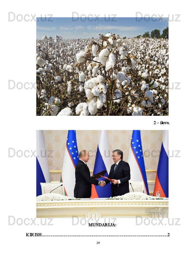 2 – ilova.
MUNDARIJA:
KIRISH.....................................................................................................................2
29 