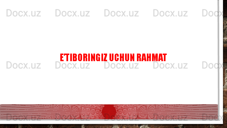 E’TIBORINGIZ UCHUN RAHMAT