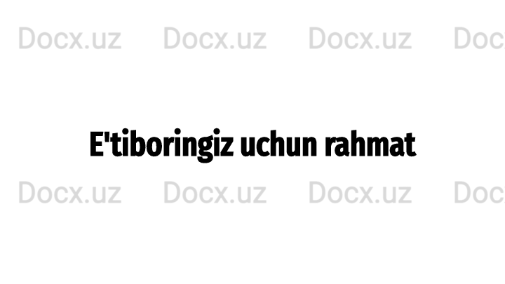 E'tiboringiz uchun rahmat 