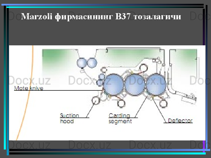 Marzoli  фирмасининг В37 тозалагичи 