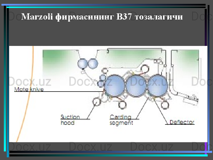 Marzoli  фирмасининг В37 тозалагичи