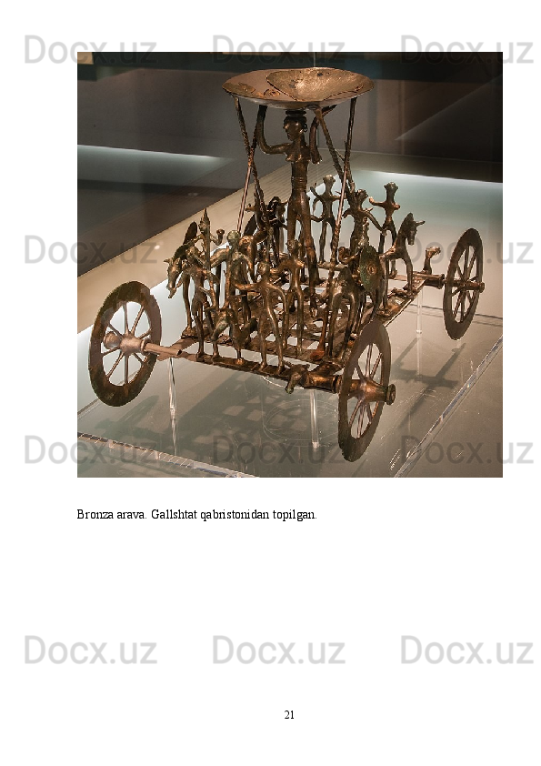 Bronza arava. Gallshtat qabristonidan topilgan.
21