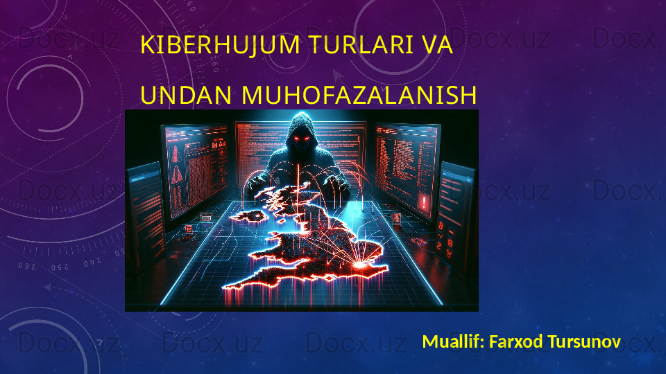 KI BERHUJ UM TURLARI VA 
UN DA N MUHOFA ZALAN I SH
Muallif: Farxod Tursunov 