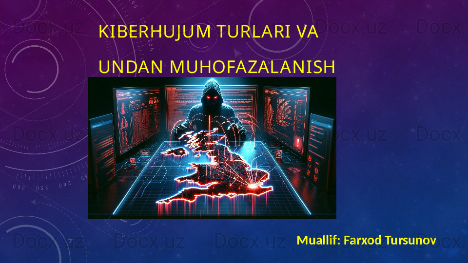 KI BERHUJ UM TURLARI VA 
UN DA N MUHOFA ZALAN I SH
Muallif: Farxod Tursunov